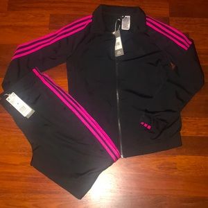 PINK/BLACK ADIDAS SUIT